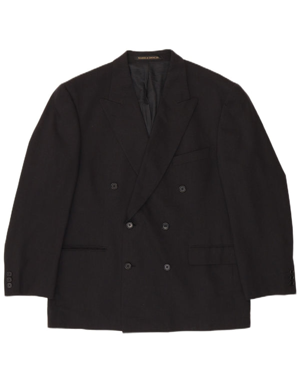 Marks & Spencer Herre Double Breasted Blazer Jacket UK 42 Large Grey