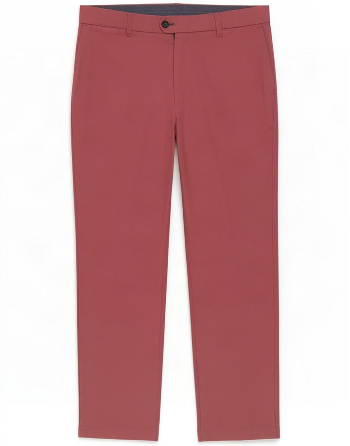 Marks & Spencer Herre Slim Chino Bukser W40 L31 Pink Polyester