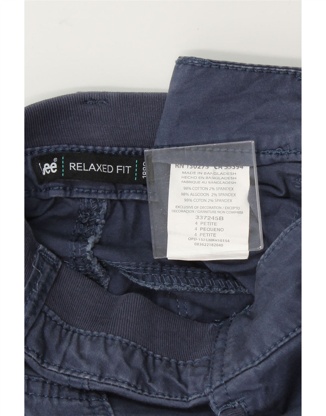 LEE Womens Relaxed Fit Bermuda Shorts US 4 Small W29 Navy Blue Cotton Vintage Lee and Second-Hand Lee from Messina Hembry 