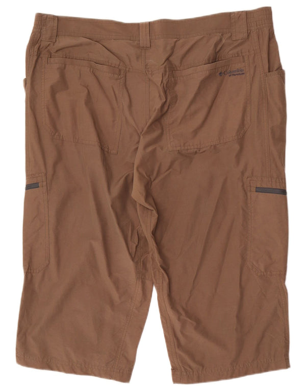 Columbia Mens Titanium Cargo Shorts XL W40 Brown Cotton