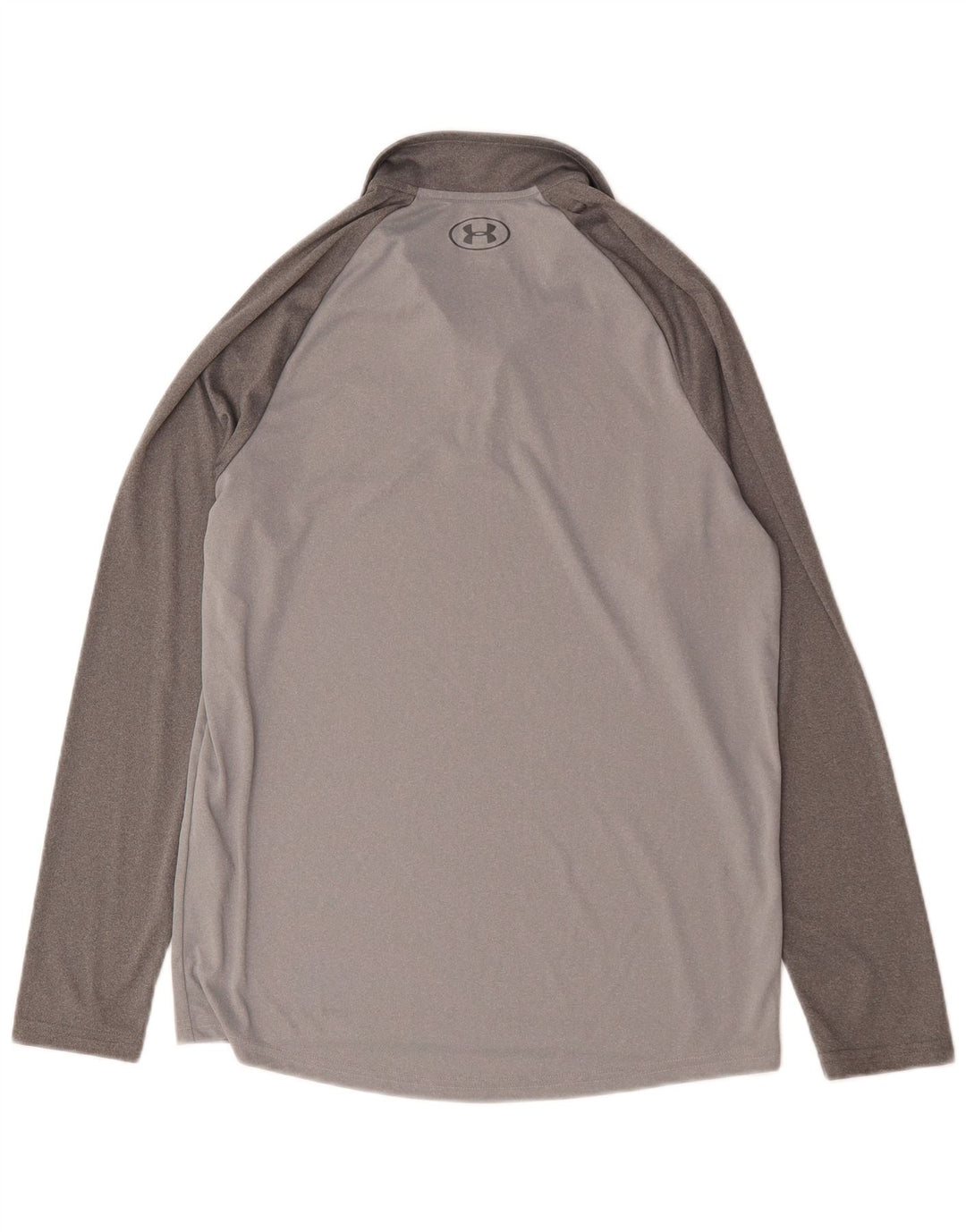 Under Armour Herre Zip Neck Top Langærmet Medium Grey Colourblock