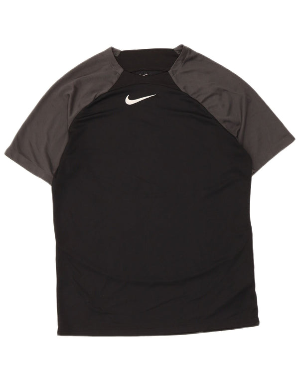 Nike Herre Dri Fit T-shirt Top Medium Sort Colourblock Polyester