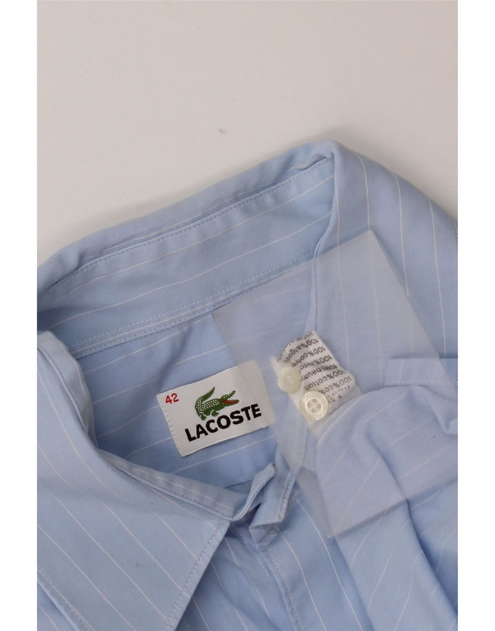 Lacoste herreskjorte str. 42 Stor blå nålestribet bomuld