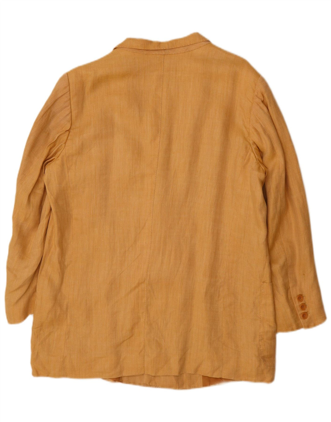 Vintage herre dobbeltradet blazerjakke UK 38 Medium Yellow Herringbone