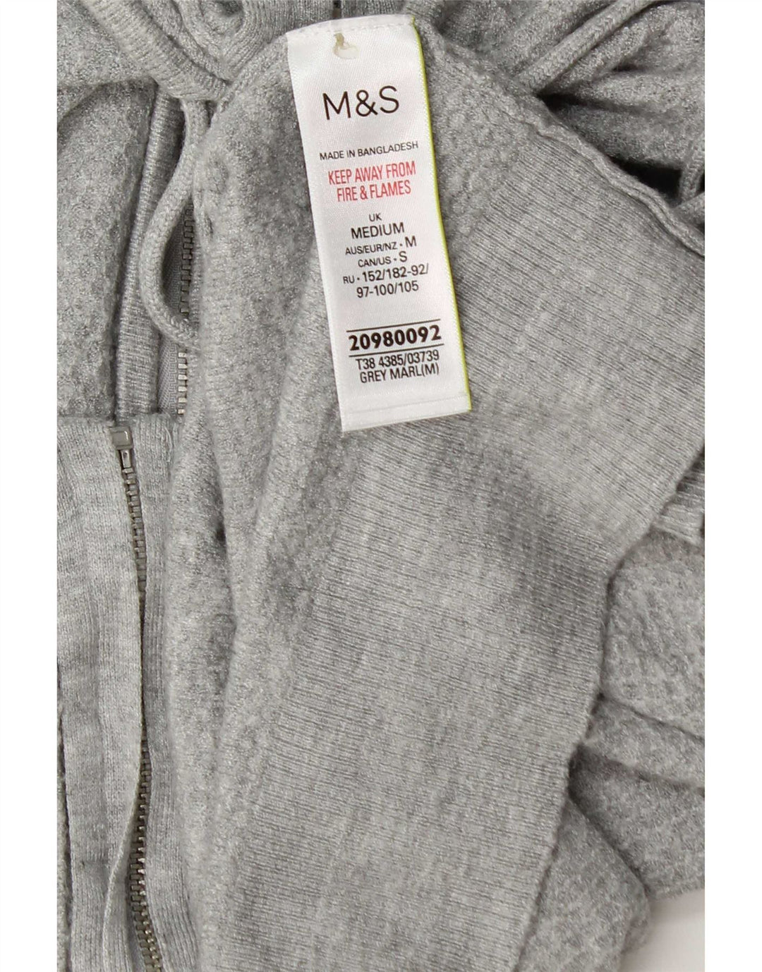 Marks & Spencer Dame Strik Hættetrøje Sweater UK 14 Medium Grå Viscose