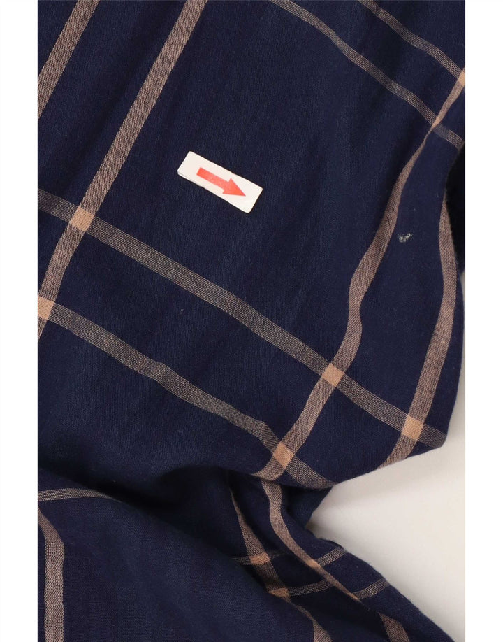 Fat Face Dameskjorte UK 14 Large Navy Blue Ternet Bomuld