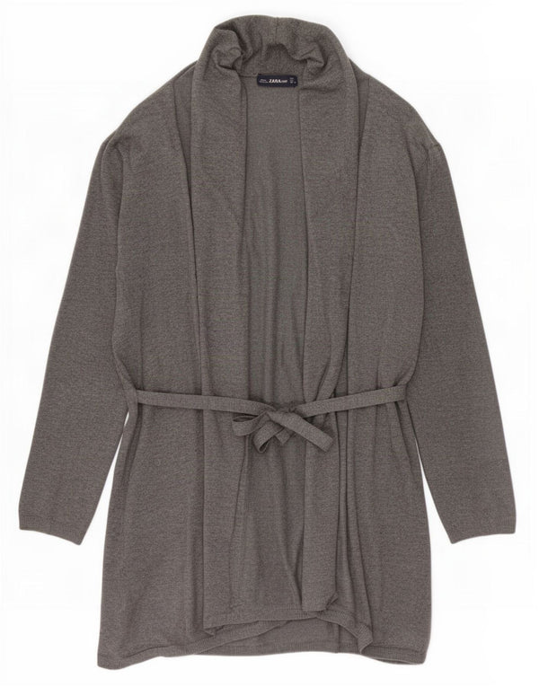 Zara Womens Longline Cardigan Sweater UK 16 Large Grå
