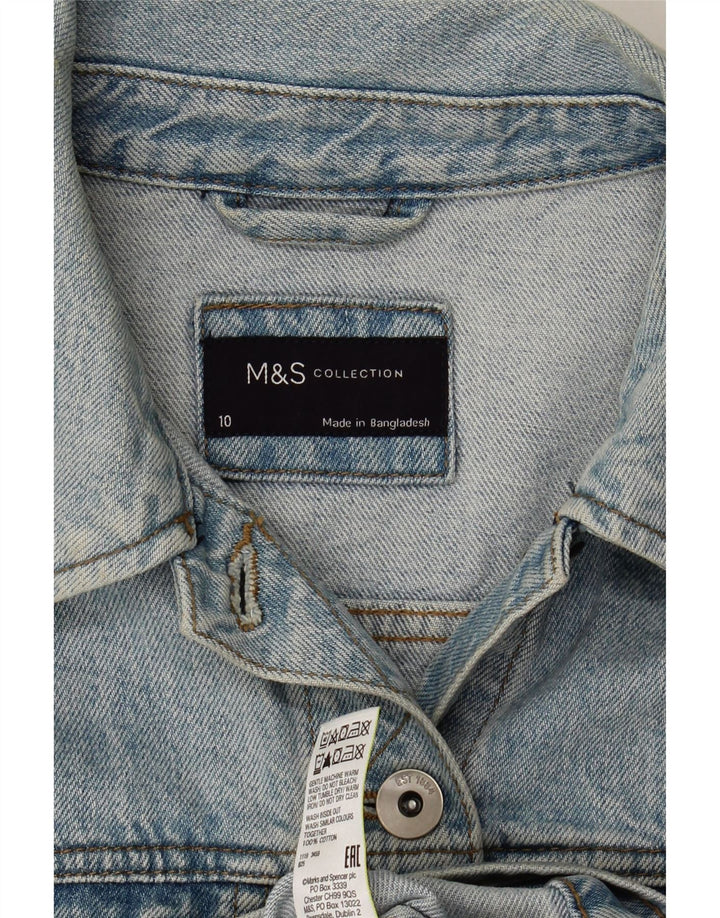 Marks & Spencer Dame denimjakke UK 10 Small Blue Cotton