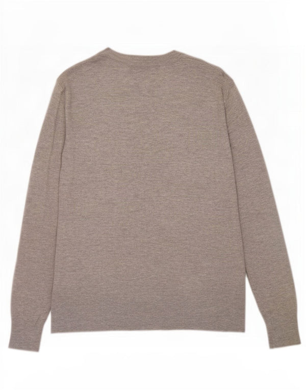 Marks & Spencer Womens Open Cardigan Sweater UK 12 Medium Grey Viscose