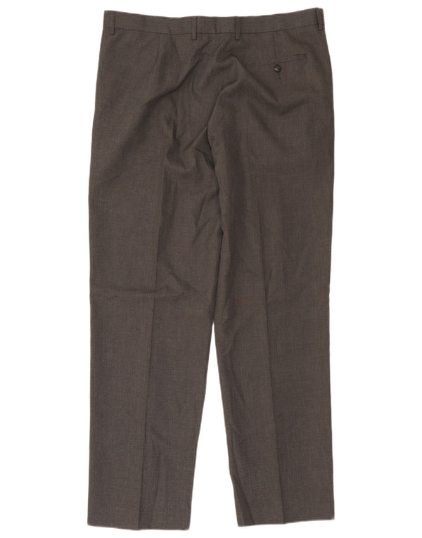 Marks & Spencer Straight Suit Bukser til mænd W38 L31 Grå polyester