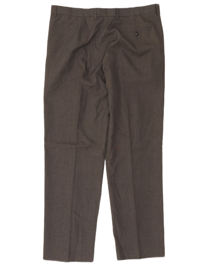 Marks & Spencer Straight Suit Bukser til mænd W38 L31 Grå polyester