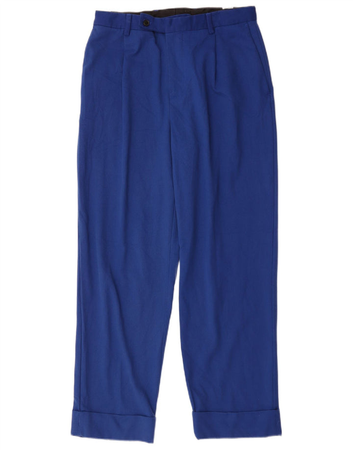 Zara Herre Pegged Suit Bukser EU 38 Small W30 L29 Blå Polyester