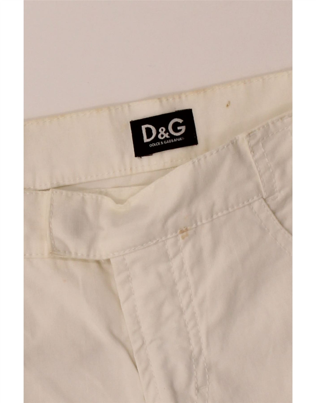 DOLCE & GABBANA Womens Straight Casual Trousers W30 L30 White Vintage Dolce & Gabbana and Second-Hand Dolce & Gabbana from Messina Hembry 
