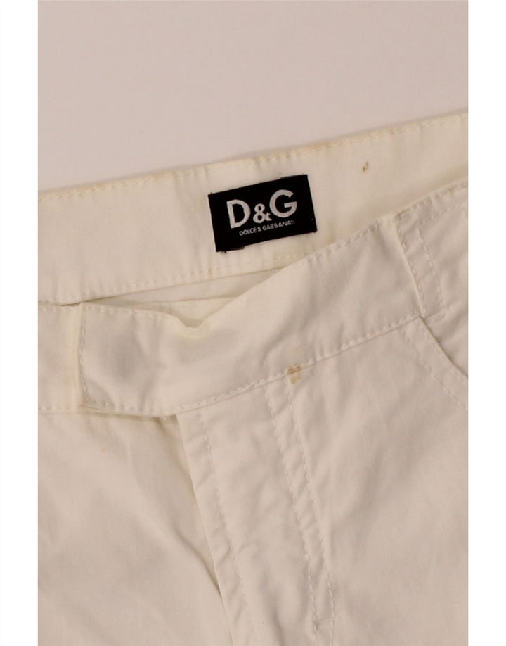 DOLCE & GABBANA Womens Straight Casual Trousers W30 L30 White Vintage Dolce & Gabbana and Second-Hand Dolce & Gabbana from Messina Hembry 