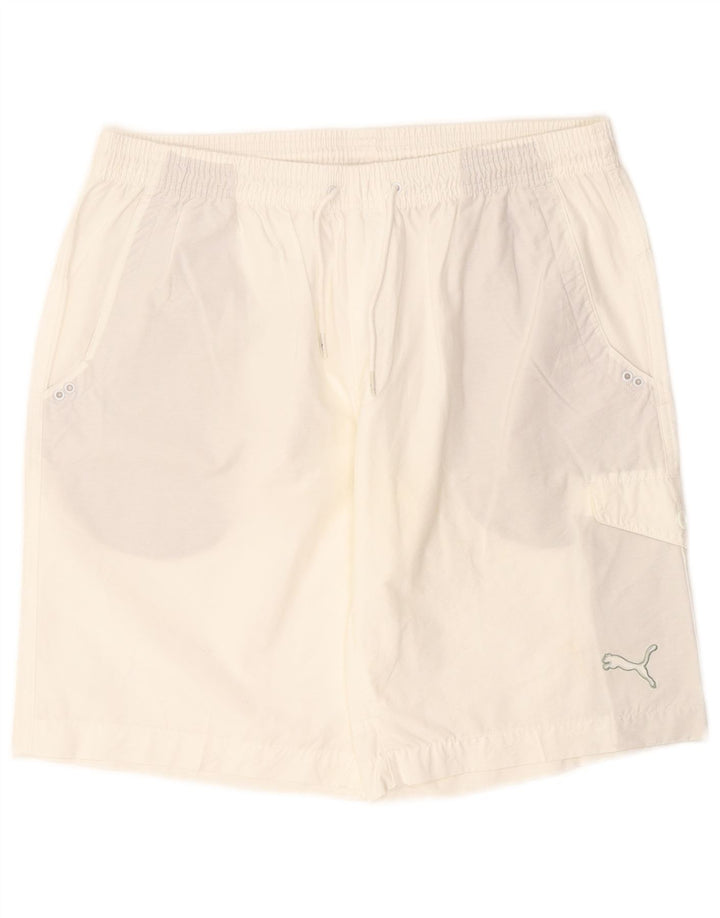 Puma Herre Sportshorts Store Hvide Bomuld