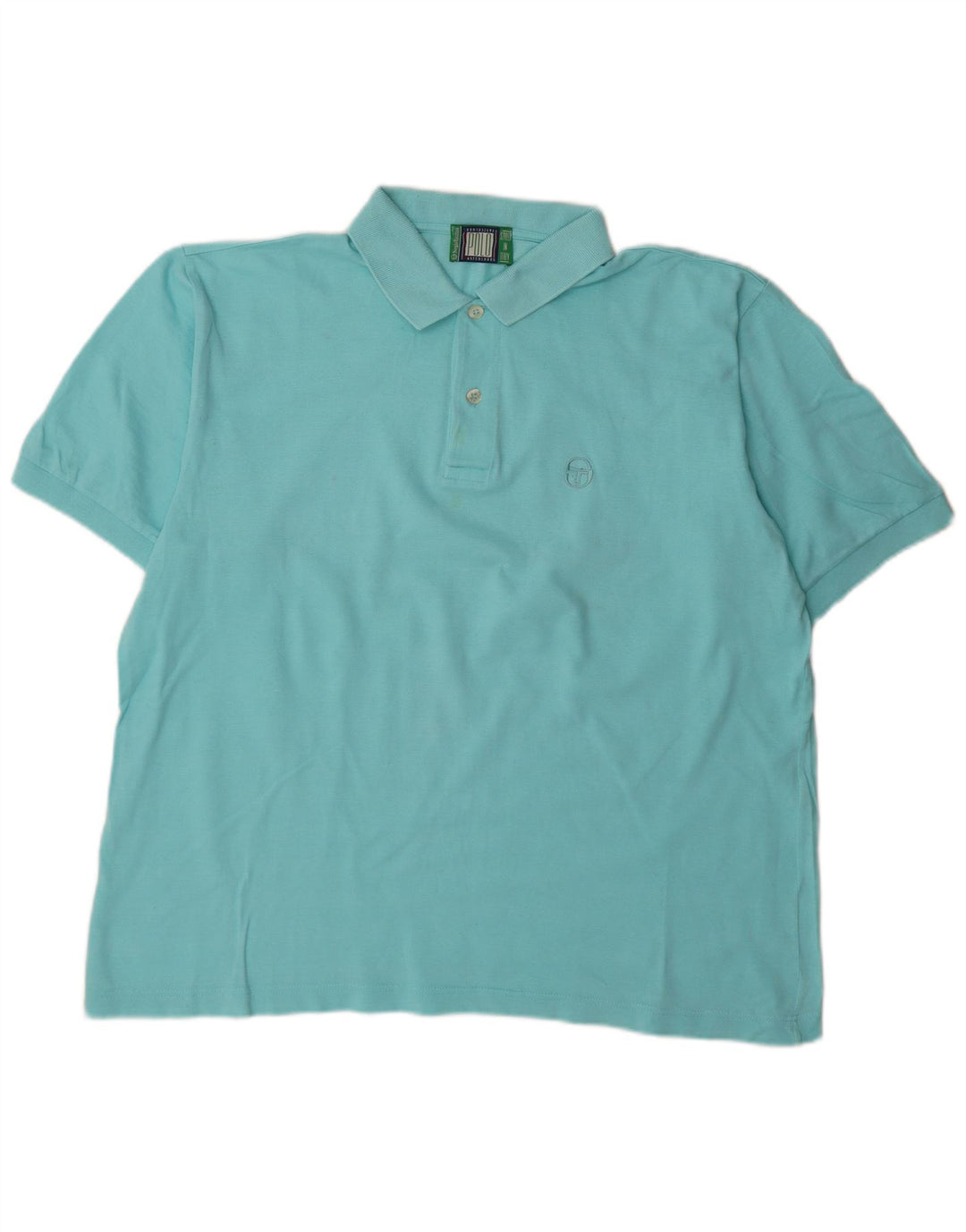 Sergio Tacchini herre poloshirt XL turkis bomuld