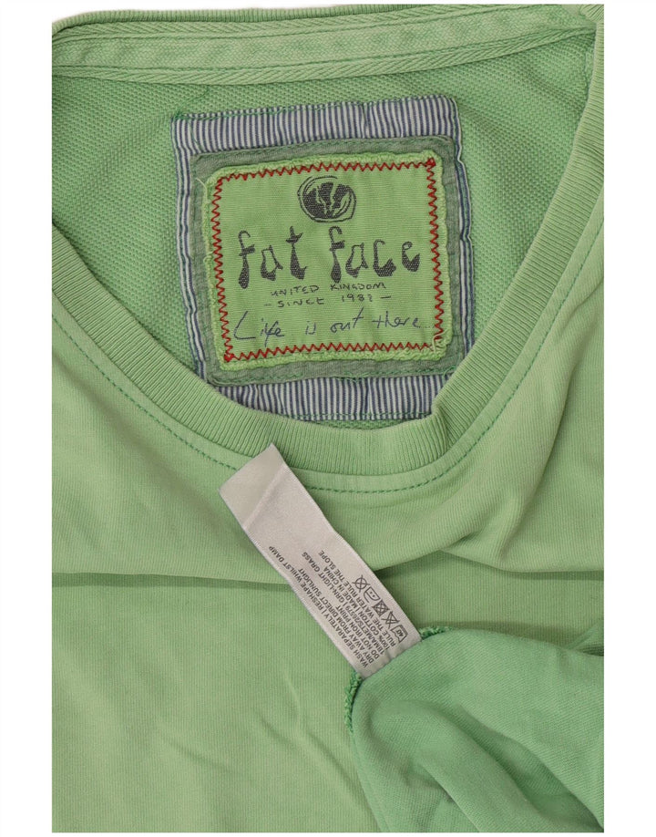 Fat Face Herre T-Shirt Top Stor Grøn Bomuld