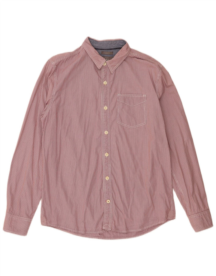 Fat Face Herre Classic Fit skjorte Medium Red Pinstripe Bomuld