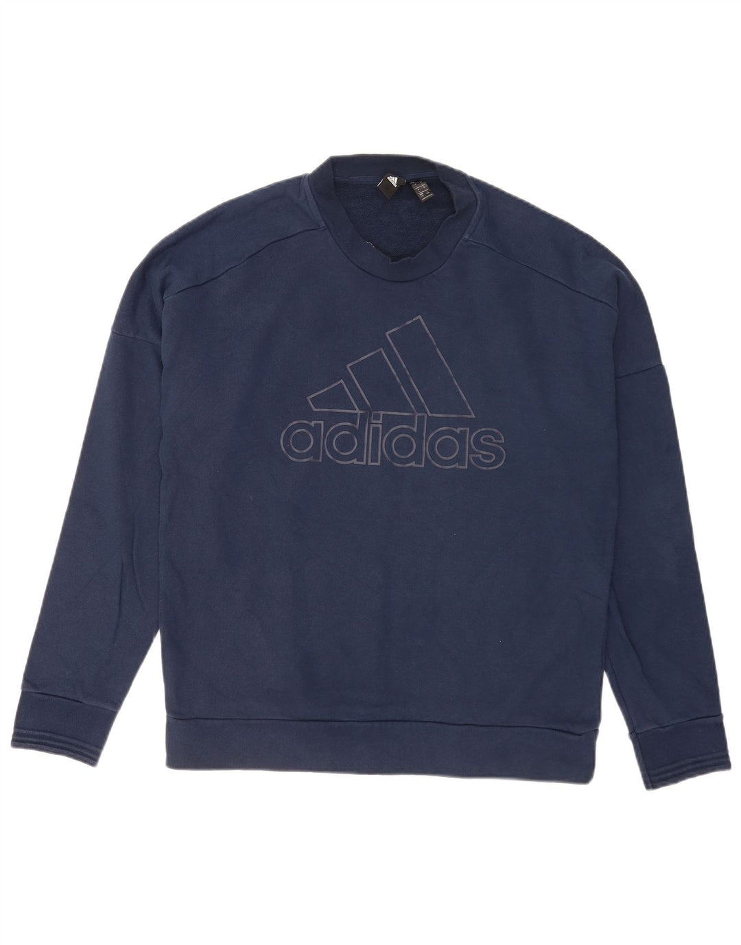 Adidas Herre Graphic Regular Fit Sweatshirt Jumper Large Marineblå Bomuld