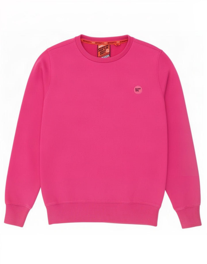 Superdry Sweatshirt-trøje til mænd Large Pink Bomuld