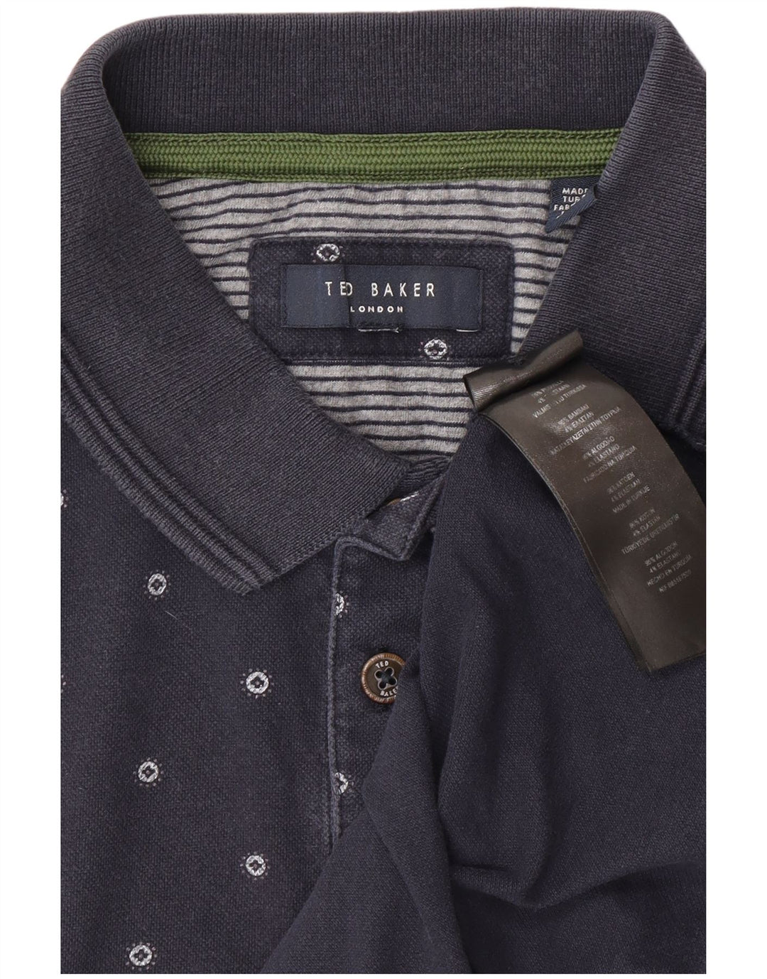 Ted Baker herre poloshirt Lille marineblå plettet bomuld