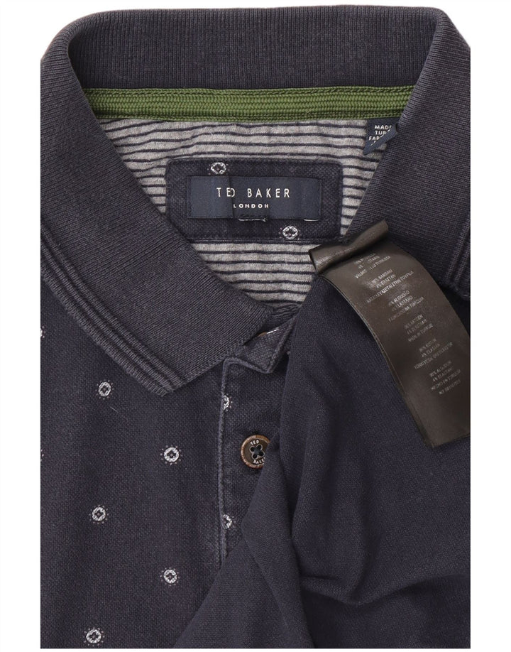 Ted Baker herre poloshirt Lille marineblå plettet bomuld