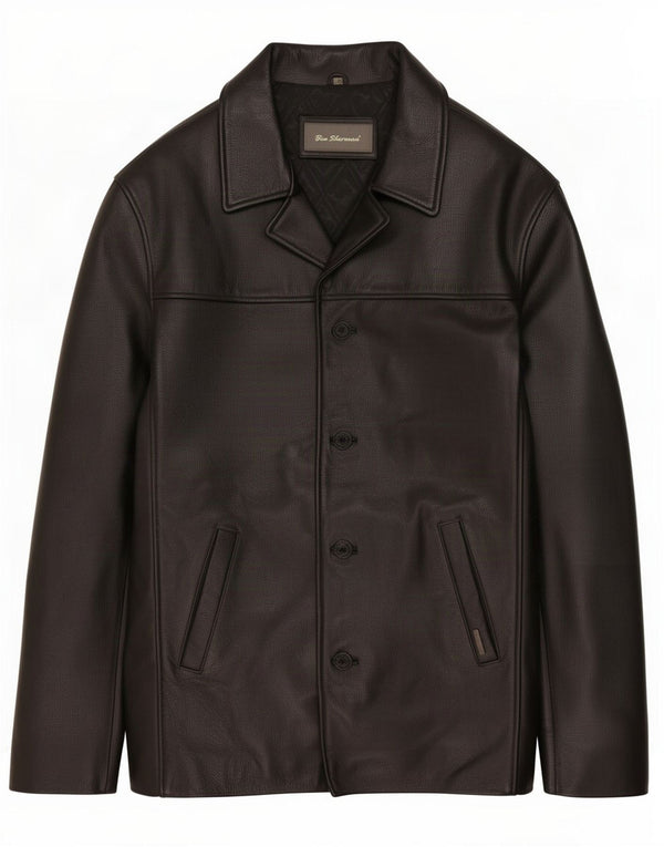 Ben Sherman Herre Læderjakke UK 40 Large Sort