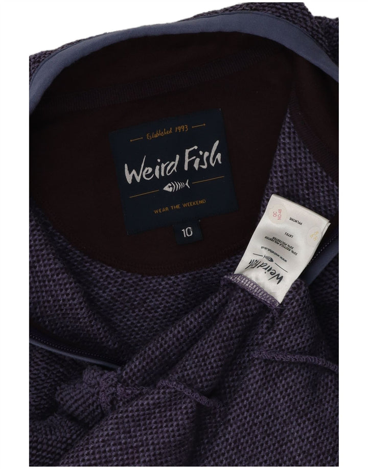 WEIRD FISH Womens Oversized træningsdragt Topjakke UK 10 Lille Lilla