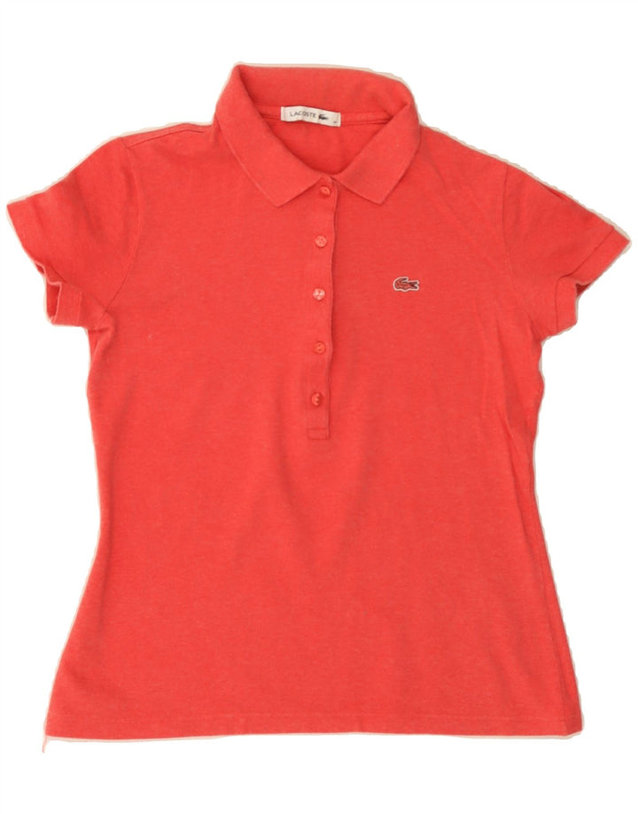 LACOSTE Womens Polo Shirt Size 36 Small Red Vintage Lacoste and Second-Hand Lacoste from Messina Hembry 
