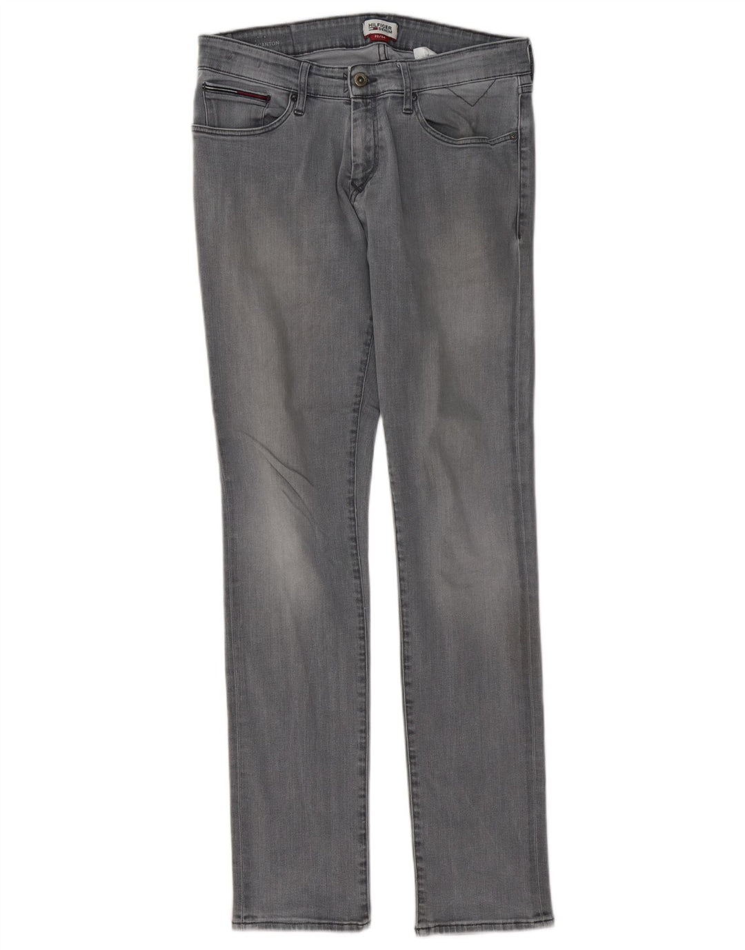 Tommy Hilfiger Herre Scanton Slim Jeans W32 L34 Grå Bomuld