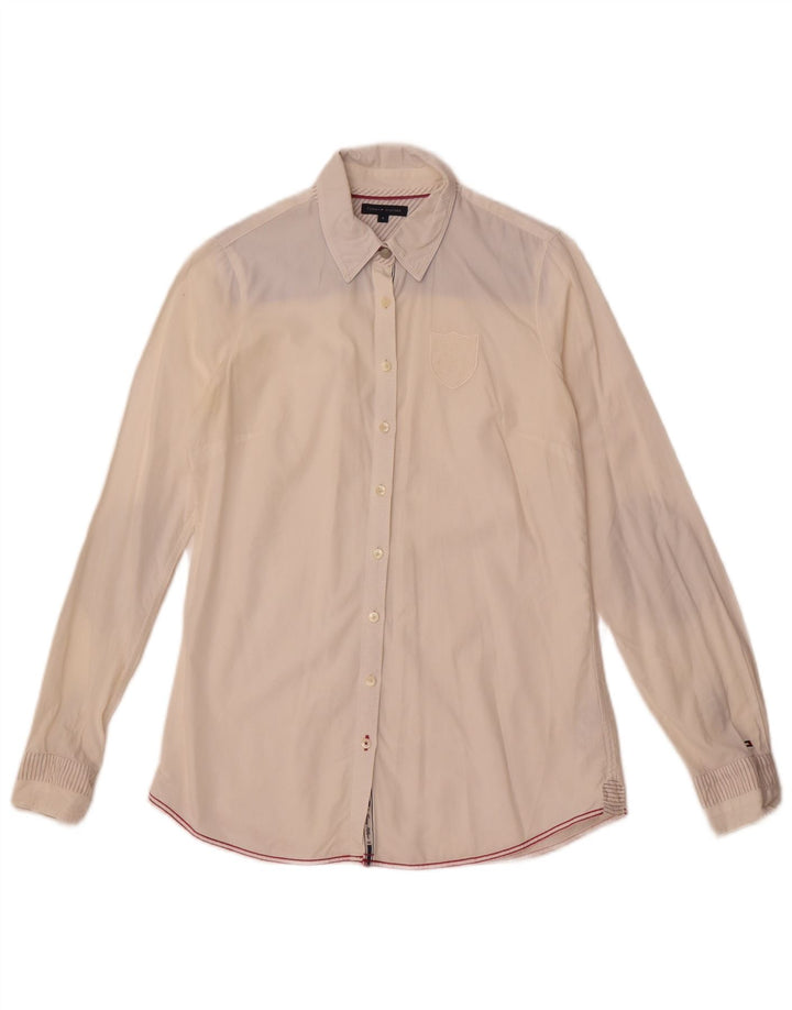 Tommy Hilfiger Dameskjorte US 4 Small White Colourblock Bomuld