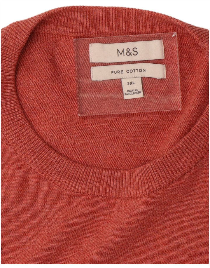 Marks & Spencer Herre sweater med rund hals 3XL rød bomuld