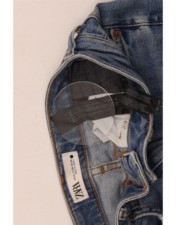 Zara Dame Slim Jeans EU 40 Medium W30 L28 Blå Bomuld