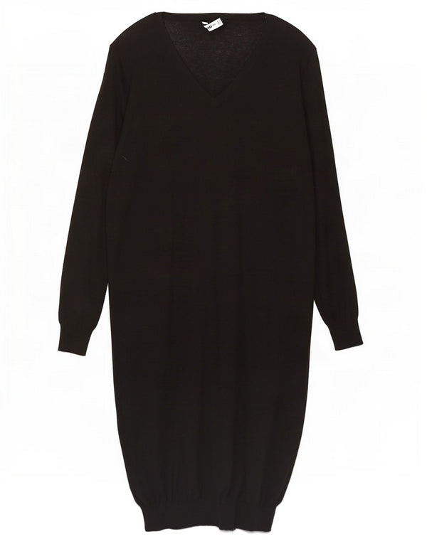Zara Womens Oversized Jumper Dress UK 10 Small Black