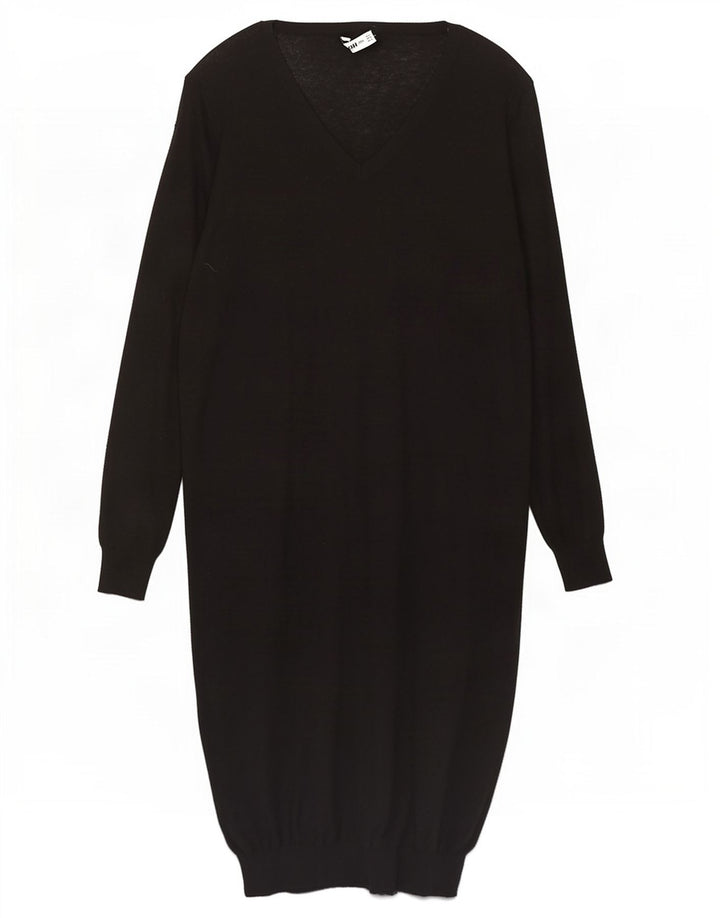Zara Womens Oversized Jumper Dress UK 10 Small Black