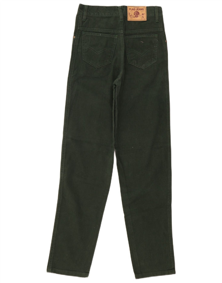 VINTAGE Kvinder Højtaljede Slim Jeans EU 36 Small W28 L31 Grøn Bomuld