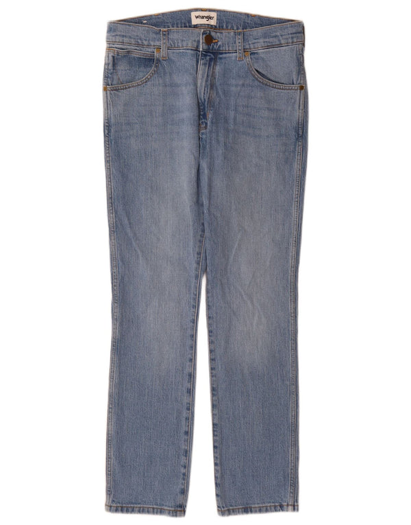 Wrangler Dame Larston Tapered Slim Jeans W29 L32 Blå Bomuld