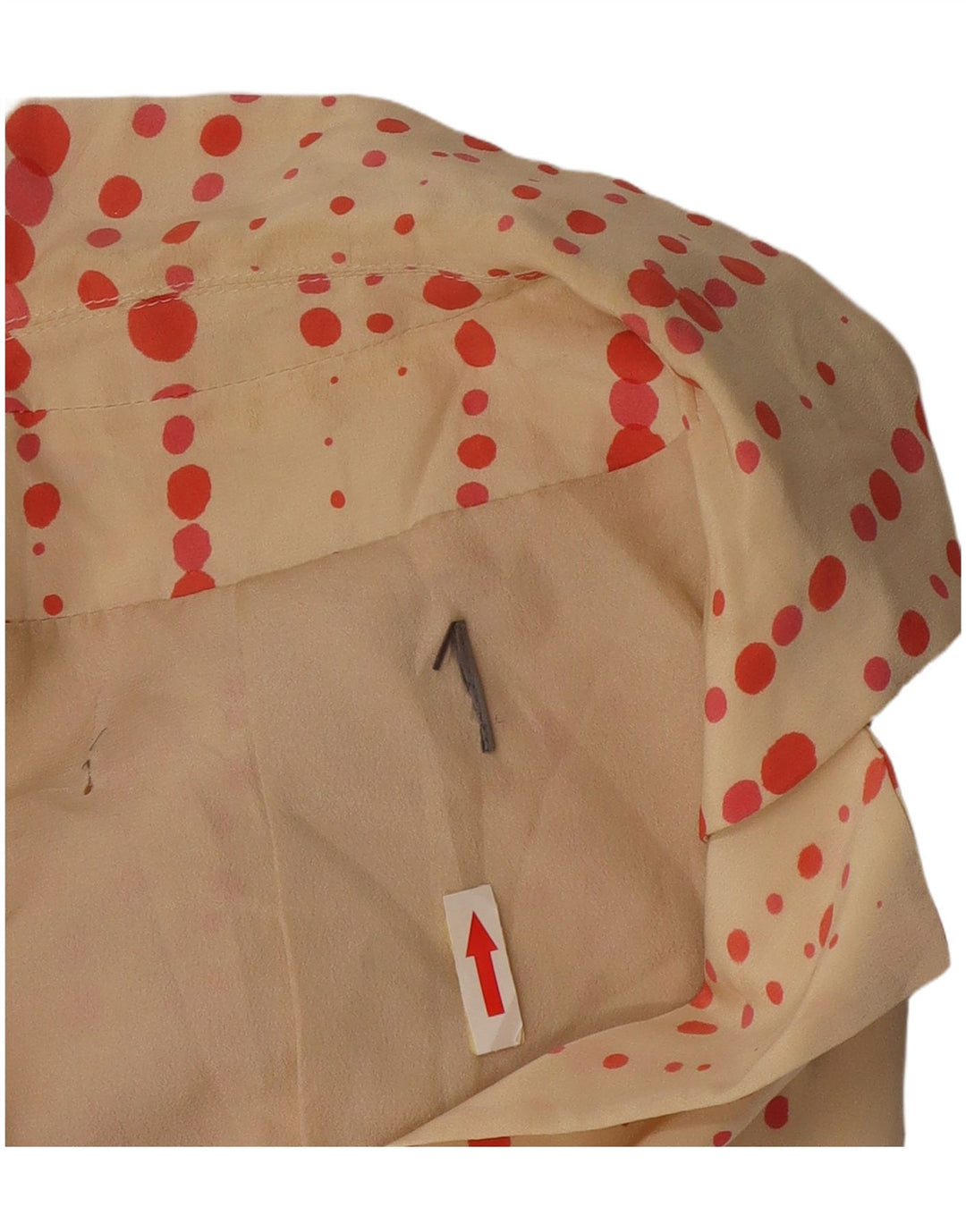 Vintage damejakke med 3/4 ærmer 3 knaps blazerjakke US 10 stor beige plettet