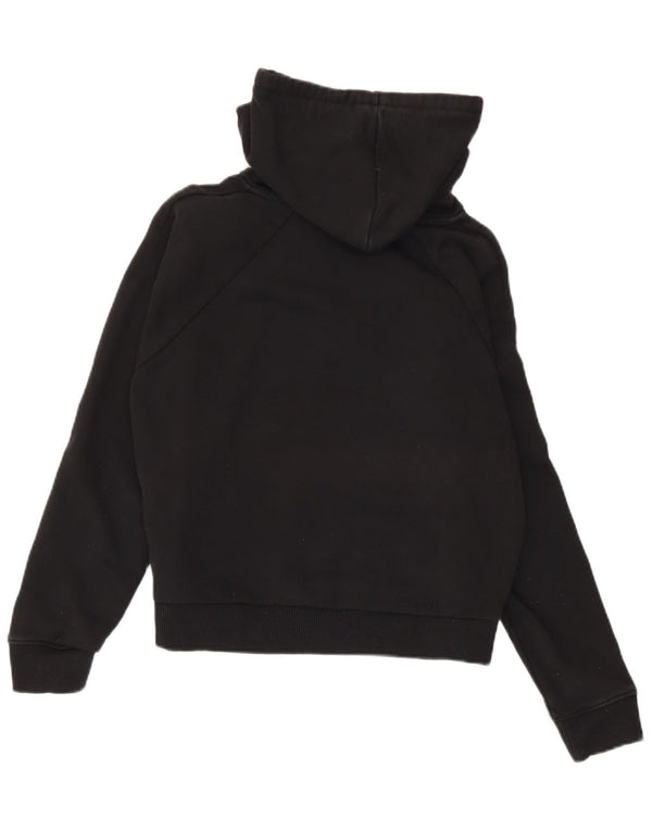 Vans Graphic Crop Hoodie Jumper UK 10 Small Black Bomuld