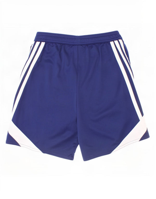 Adidas Boys Climalite Sportshorts 9-10 år Medium Blue Colourblock