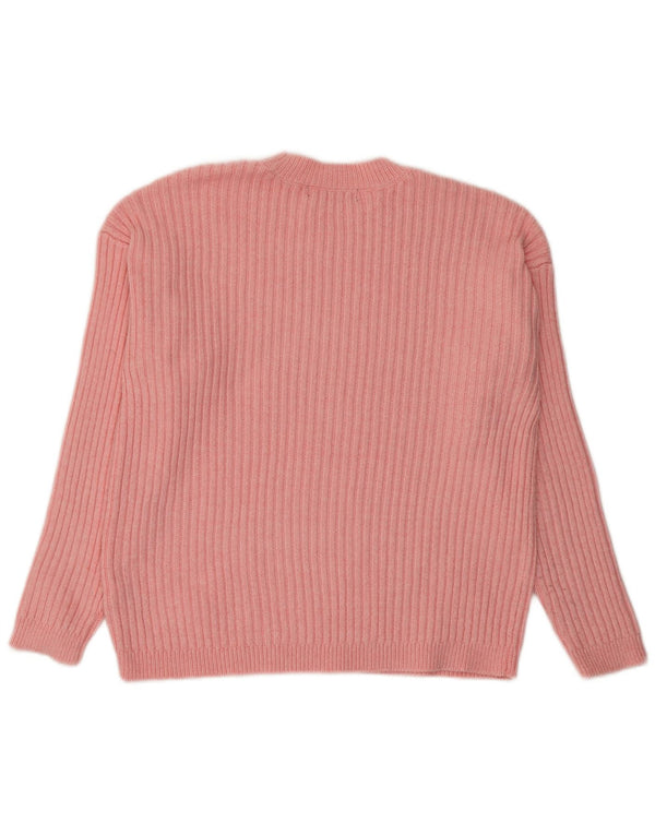 Marks & Spencer Dame sweater med rund hals DK 14 Medium Pink Polyester
