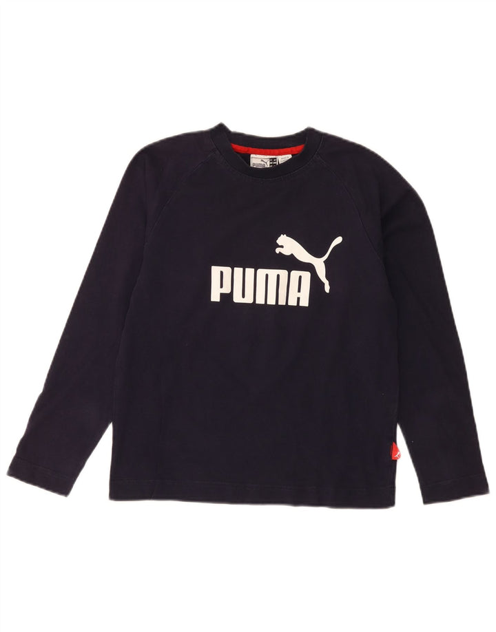 Puma drenge grafisk top langærmet 9-10 år marineblå