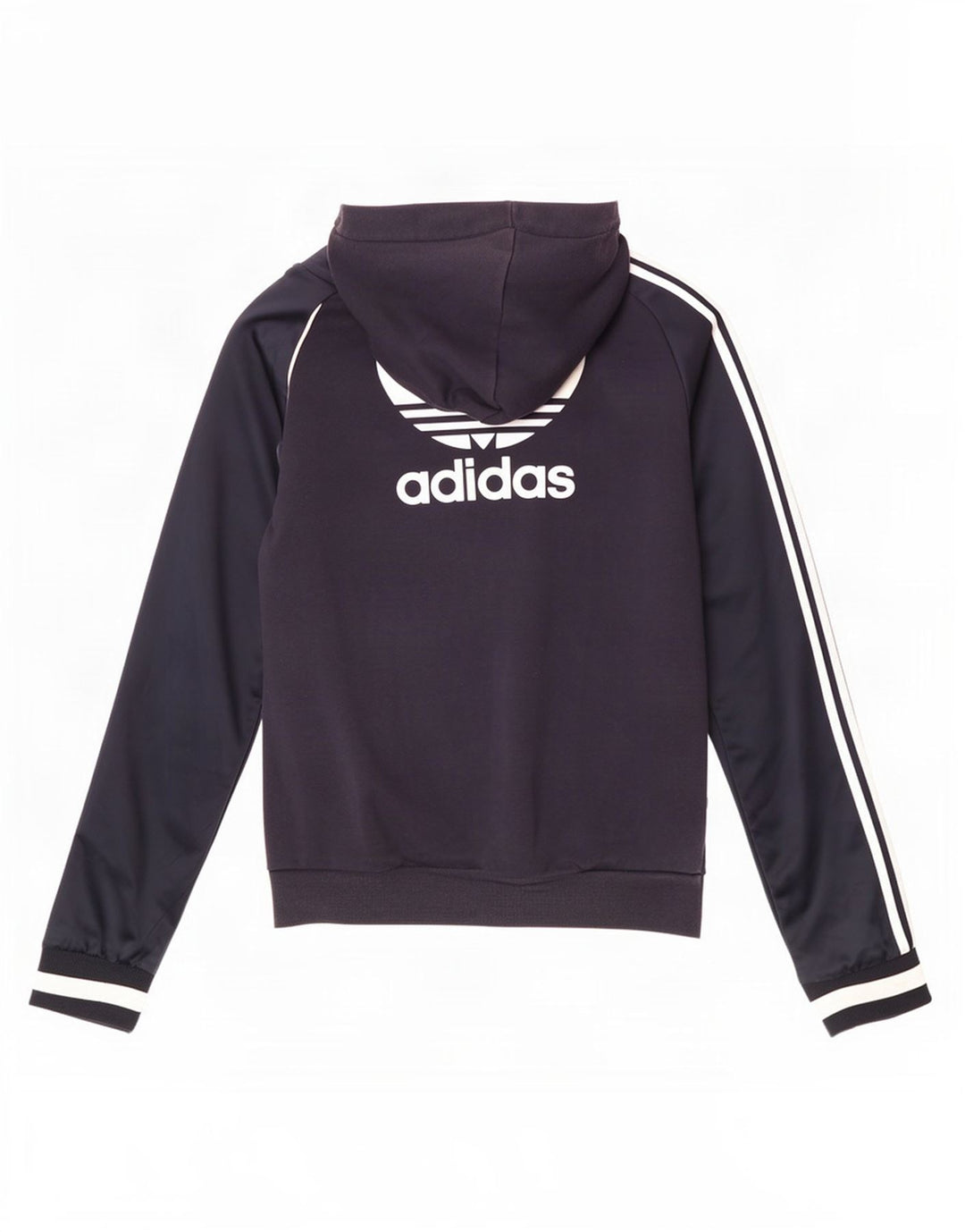Adidas Dame Hættetræningsdragt Topjakke UK 10 Small Navy Blue Polyester