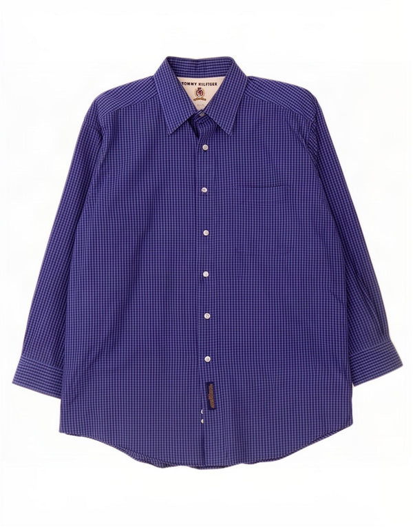 Tommy Hilfiger Herreskjorte XL Marineblå Gingham
