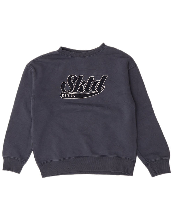 Zara Boys Grafisk Sweatshirt Jumper 11-12 år Marineblå Bomuld
