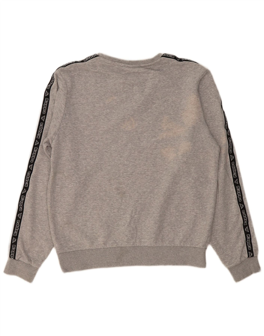 KAPPA Grafisk sweatshirt til mænd, stor grå bomuld