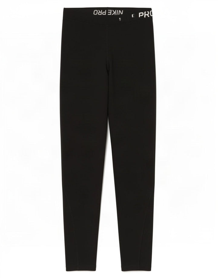 Nike Dame Grafiske Leggings UK 8 Small Black Polyester