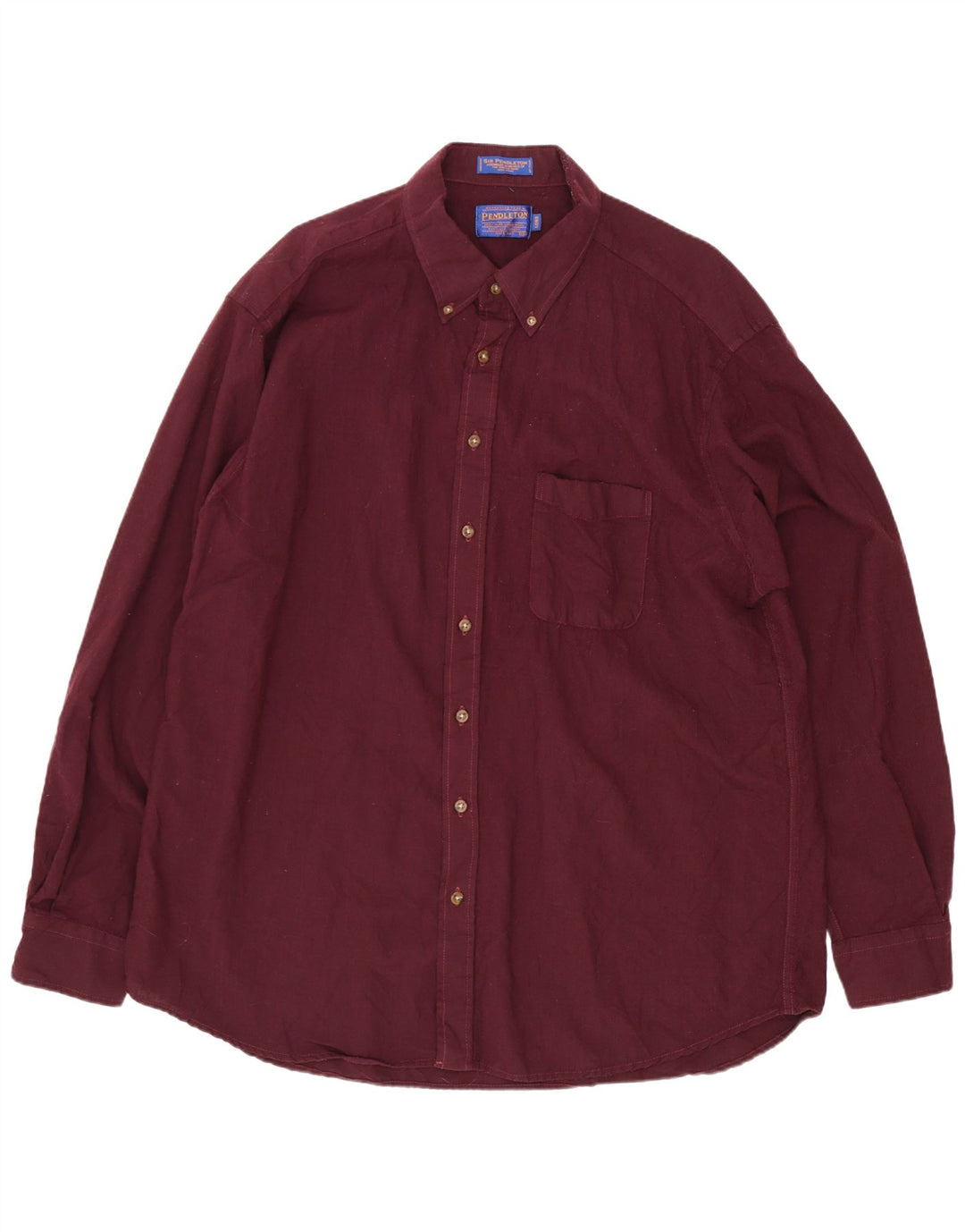 Pendleton Lang Overshirt til mænd Flanellskjorte 2XL Bourgogneuld