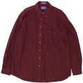Pendleton Lang Overshirt til mænd Flanellskjorte 2XL Bourgogneuld