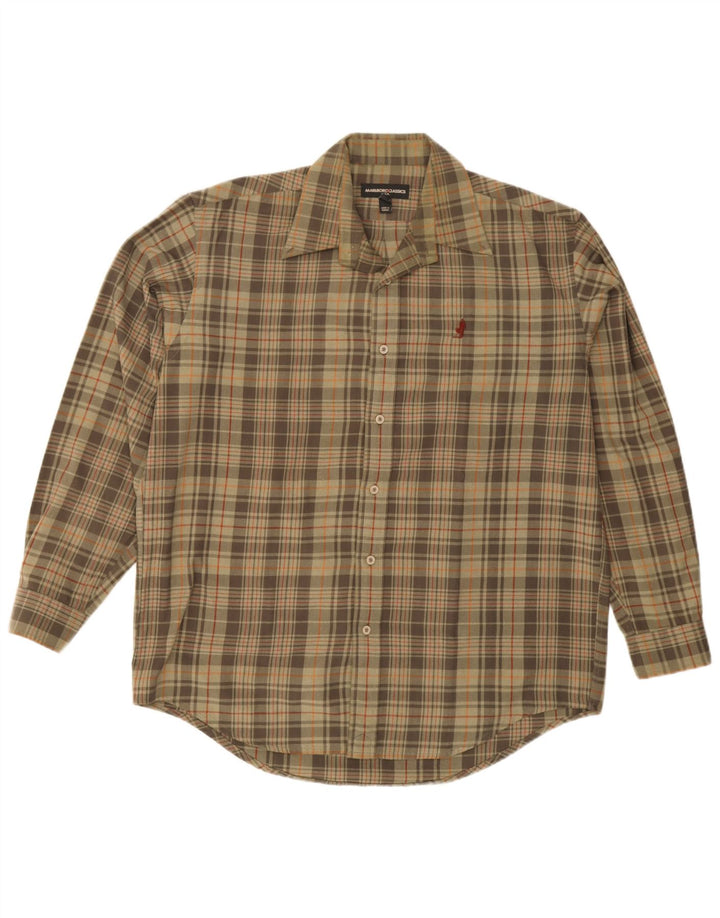 Marlboro Classics Herre Flanellskjorte Stor Khaki Ternet